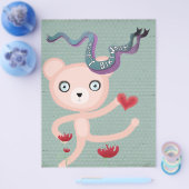 Verjaardag teddybeer poppy flyer (Enkel)