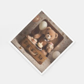 Verjaardag teddybeer servet (Hoek)