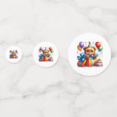 Verjaardag Teddybeer Tafelconfetti Confetti (Achterkanten)