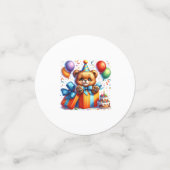 Verjaardag Teddybeer Tafelconfetti Confetti (Kleine voorkant)