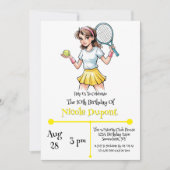 Verjaardag Tennis Ball Girl Celebration Kaart (Voorkant)