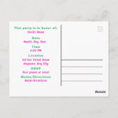 Verjaardag Thema Jongens Uitnodigingskaart HAMbyWG Briefkaart (Achterkant)