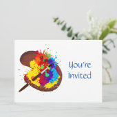 Verjaardag Thema Kunstenaar Schilderen Kaart (Staand voorkant)