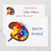 Verjaardag Thema Kunstenaar Schilderen Kaart (Voorkant / Achterkant)