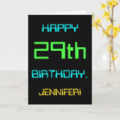 Verjaardag Themed negenentwintigste van de Kaart (Gele Bloem)