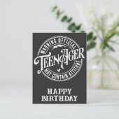 Verjaardag tiener feestdagenkaart (Staand voorkant)