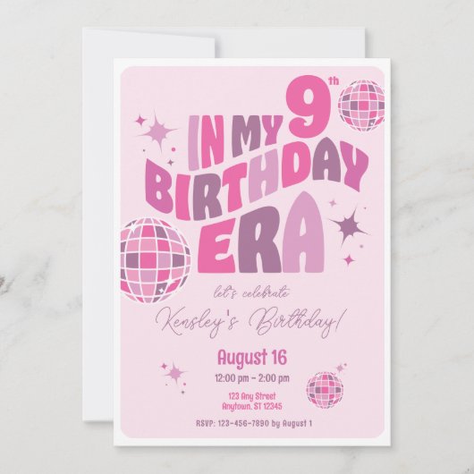 Verjaardag Tijdperk Disco Muziek Leuk Feest Kaart (Voorkant)