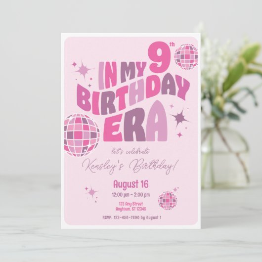 Verjaardag Tijdperk Disco Muziek Leuk Feest Kaart (Staand voorkant)