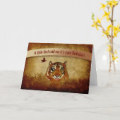 Verjaardag - Tijger in de Struik Kaart (Gele Bloem)