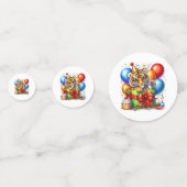 Verjaardag Tijger Tafelconfetti Confetti (Achterkanten)