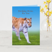 Verjaardag, tijgerwandeling kaart (Gele Bloem)