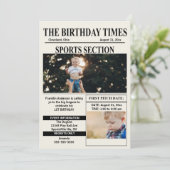Verjaardag Times Sporteditie 1e verjaardagsfeestje Kaart (Staand voorkant)