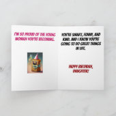 Verjaardag Toast Grappig Dochter Verjaardag Kaart (Binnen)