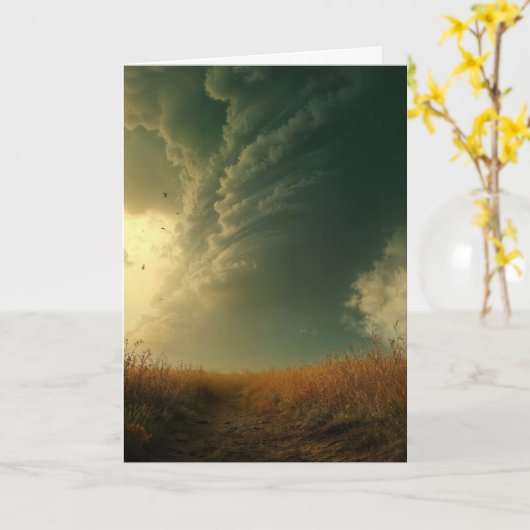 Verjaardag Tornado in het Midwesten Great Plains Kaart (Gele Bloem)