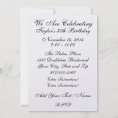 Verjaardag tot in de perfectie / andere uitnodigin kaart (Achterkant)