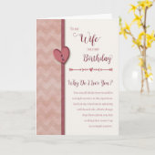 Verjaardag tot vrouw... Waarom hou ik van je? Kaar Kaart (Gele Bloem)