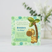 Verjaardag Tots Giraffe - Tweede verjaardag Kaart (Staand voorkant)