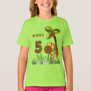 Verjaardag Tots Giraffe verjaardag T-shirt