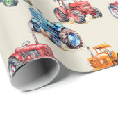 Verjaardag tractoren cadeaupapier (Rol Hoek)