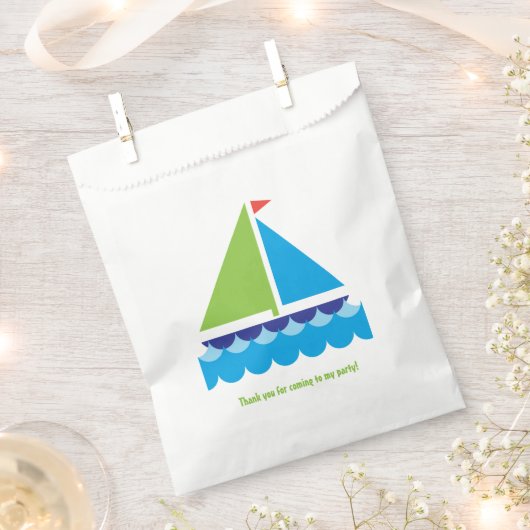 Verjaardag Traktatie Tas Zeilboot Bedankzakje (Geknipt)
