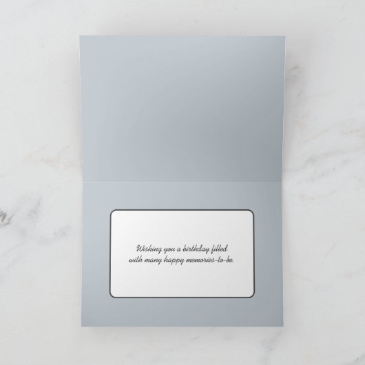 Verjaardag  trein op een berg schraag kaart (Binnen)