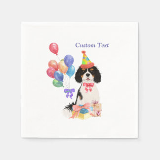Verjaardag Tri Cavalier King Charles Spaniel Servet