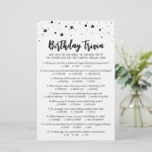 Verjaardag Trivia Spel met Antwoorden Verjaardagsf (Staand voorkant)