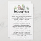 Verjaardag Trivia Spel met Antwoorden Verjaardagsf (Voorkant / Achterkant)