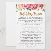 Verjaardag Trivia Spel met Antwoorden Verjaardagsf (Voorkant / Achterkant)