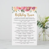 Verjaardag Trivia Spel met Antwoorden Verjaardagsf (Staand voorkant)