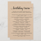 Verjaardag Trivia Spel met Antwoorden Verjaardagsf (Voorkant / Achterkant)