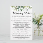 Verjaardag Trivia Spel met Antwoorden Verjaardagsf (Staand voorkant)