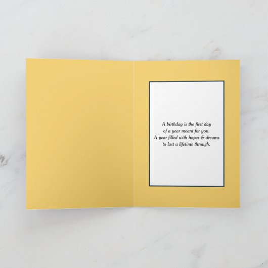 Verjaardag tropisch strand zonsopgang in het raam kaart (Binnen)