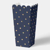 Verjaardag Trouwen Blauwe Polka Dots Chic Favoriet Bedankdoosjes (Achterkant)