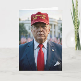Verjaardag Trump met een rood MAGA-Pet Kaart