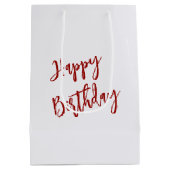 Verjaardag Trump met het rode MAGA-Pet Medium Cadeauzakje (Achterkant)