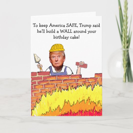 Verjaardag Trump Wall Kaart (Voorkant)