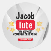 Verjaardag Tube Party Stickers (Voorkant)