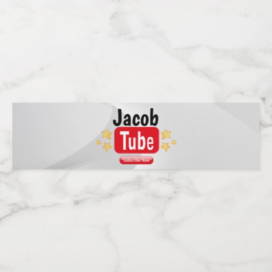 Verjaardag Tube Water fles etiketten (Enkel label)