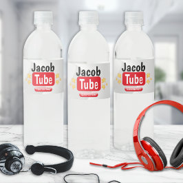 Verjaardag Tube Water fles etiketten