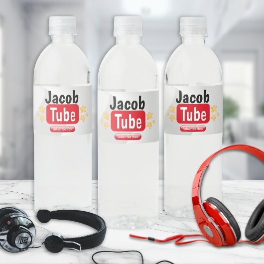 Verjaardag Tube Water fles etiketten