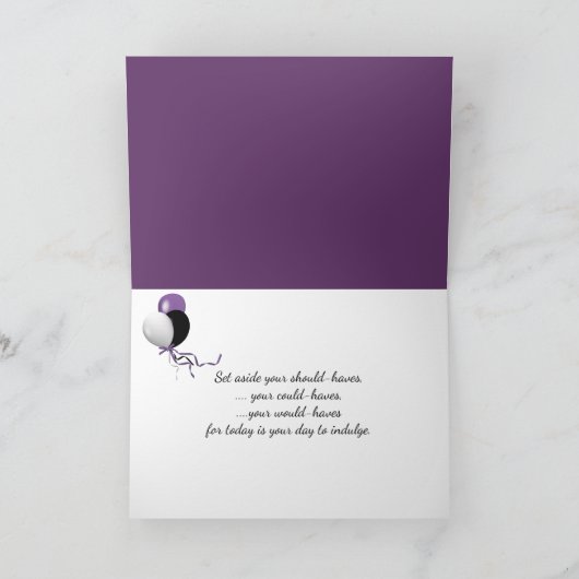 Verjaardag Tulp Boeket en wijnglas Kaart (Binnen)