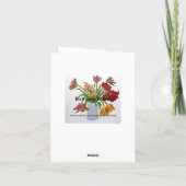 Verjaardag Tulpen Note Kaart (Achterkant)