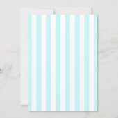 Verjaardag turquoise moderne glitterscript strepen kaart (Achterkant)