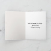 Verjaardag Tuxedo Cat Knocking Over een Plant Kaart (Binnen)