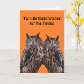 Verjaardag tweeling Kaart (Gele Bloem)