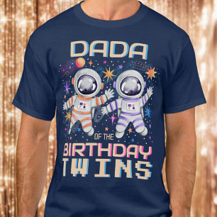 Verjaardag Twins Rocket Astronaut Space T-shirt