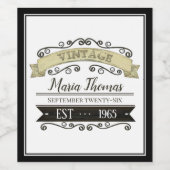 Verjaardag Typografie Grappig oud tot perfectie Wijn Etiket (Enkel label)