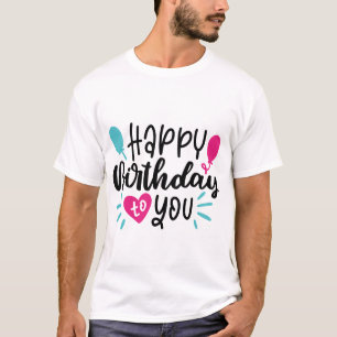 Verjaardag typografie spreuken t-shirt