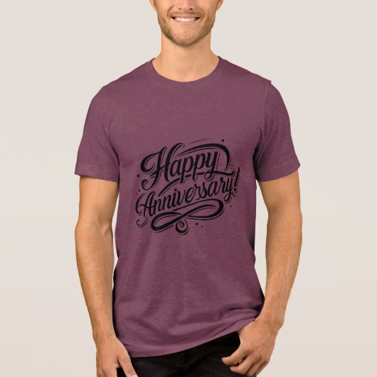 Verjaardag typografie uitspraken Tri-Blend shirt (Voorkant)